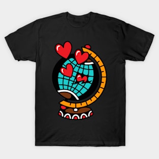 Globe heart T-Shirt